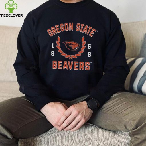 Oregon State Beavers Uscape Apparel Laurels Fleece Crop Pullover Shirt