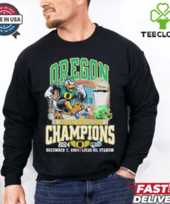 Oregon ducks big 10 conference champions in lucas oil stadium 2024 shirt