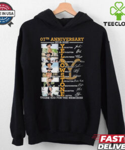 Original 07th Anniversary 2018 2025 Yellowstone Signature Thank You For The Memories shirt