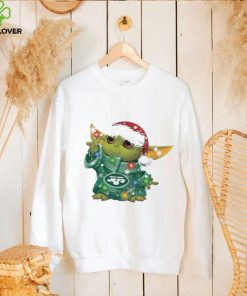 Original 2022 Xmas Santa Baby Yoda New York Jets Light Christmas shirt