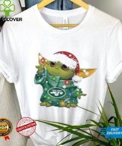 Original 2022 Xmas Santa Baby Yoda New York Jets Light Christmas shirt