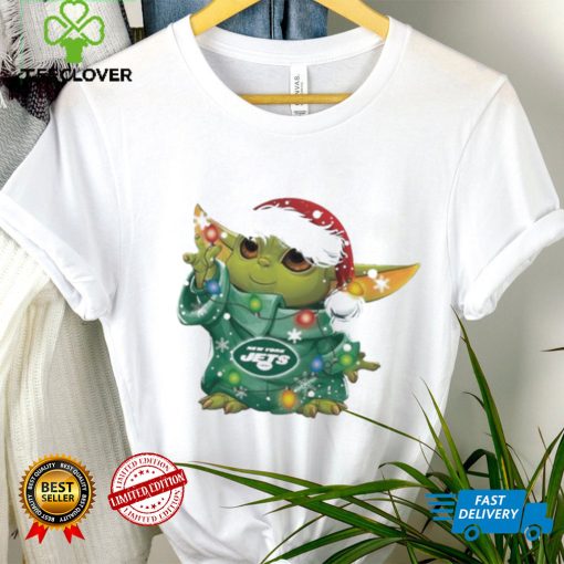 Original 2022 Xmas Santa Baby Yoda New York Jets Light Christmas hoodie, sweater, longsleeve, shirt v-neck, t-shirt