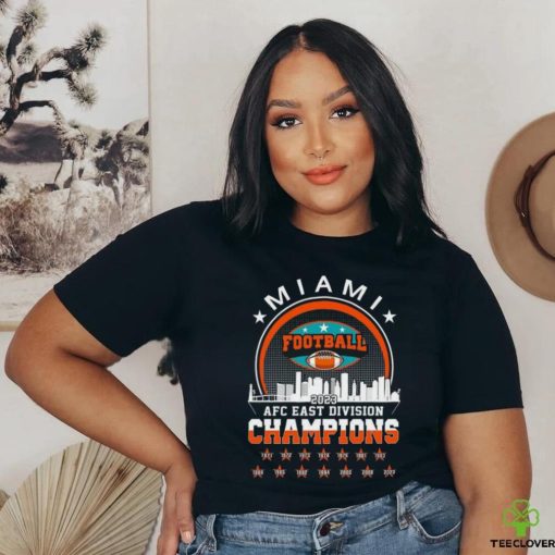 Original 2023 AFC East Champions Conquered The East Champions Miami Dolphins Football Skyline T Shirt