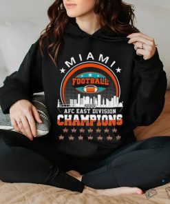 Original 2023 AFC East Champions Conquered The East Champions Miami Dolphins Football Skyline T Shirt