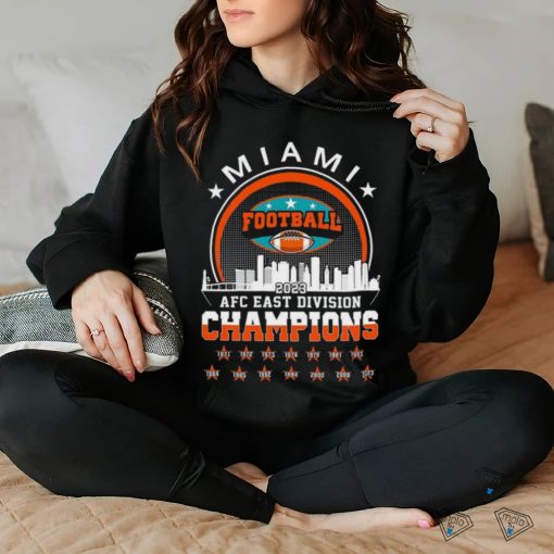 Original 2023 AFC East Champions Conquered The East Champions Miami Dolphins Football Skyline T Shirt