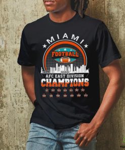 Original 2023 AFC East Champions Conquered The East Champions Miami Dolphins Football Skyline T Shirt