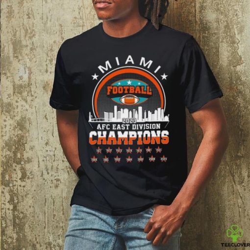 Original 2023 AFC East Champions Conquered The East Champions Miami Dolphins Football Skyline T Shirt