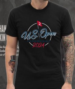 Original 2024 U.S. Open Ahead Blue Pin Flag Pembroke T Shirt