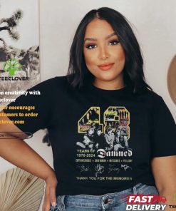 Original 48 Years Of 1976 2024 The Damned Signatures Shirt