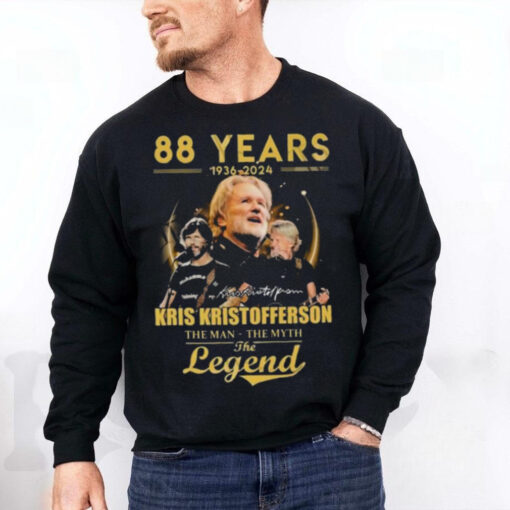 Original 88 Years 1936 2024 Kris Kristofferson The Man The Myth The Legend Signature Shirt