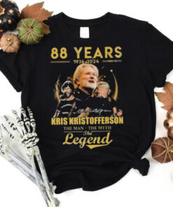 Original 88 Years 1936 2024 Kris Kristofferson The Man The Myth The Legend Signature Shirt