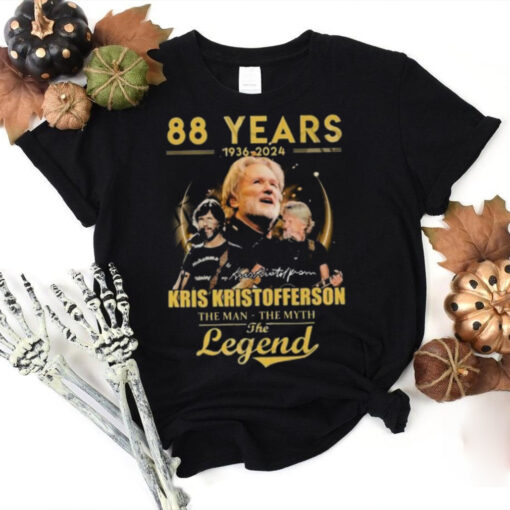 Original 88 Years 1936 2024 Kris Kristofferson The Man The Myth The Legend Signature Shirt