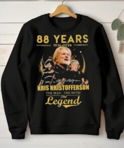 Original 88 Years 1936 2024 Kris Kristofferson The Man The Myth The Legend Signature Shirt