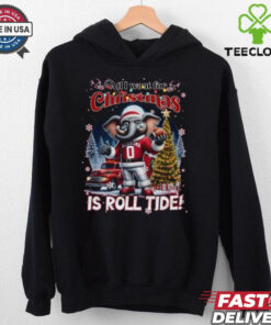 Original Alabama Crimson Tide All I Want For Christmas Is Roll Tide 2024 Shirt