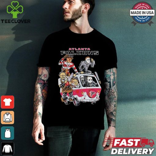 Original Atlanta Falcons NFL Horror Characters Movie Hippie Halloween Shirt