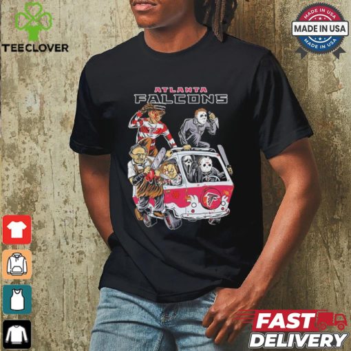 Original Atlanta Falcons NFL Horror Characters Movie Hippie Halloween Shirt
