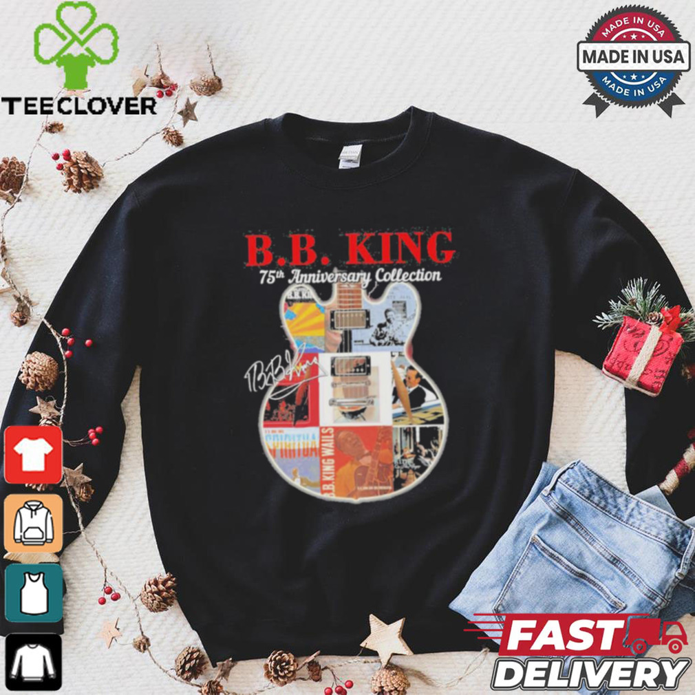 Original B.B. King 75th anniversary collection signatures guitar shirt Original B.B. King 75th anniversary collection signatures guitar shirt
