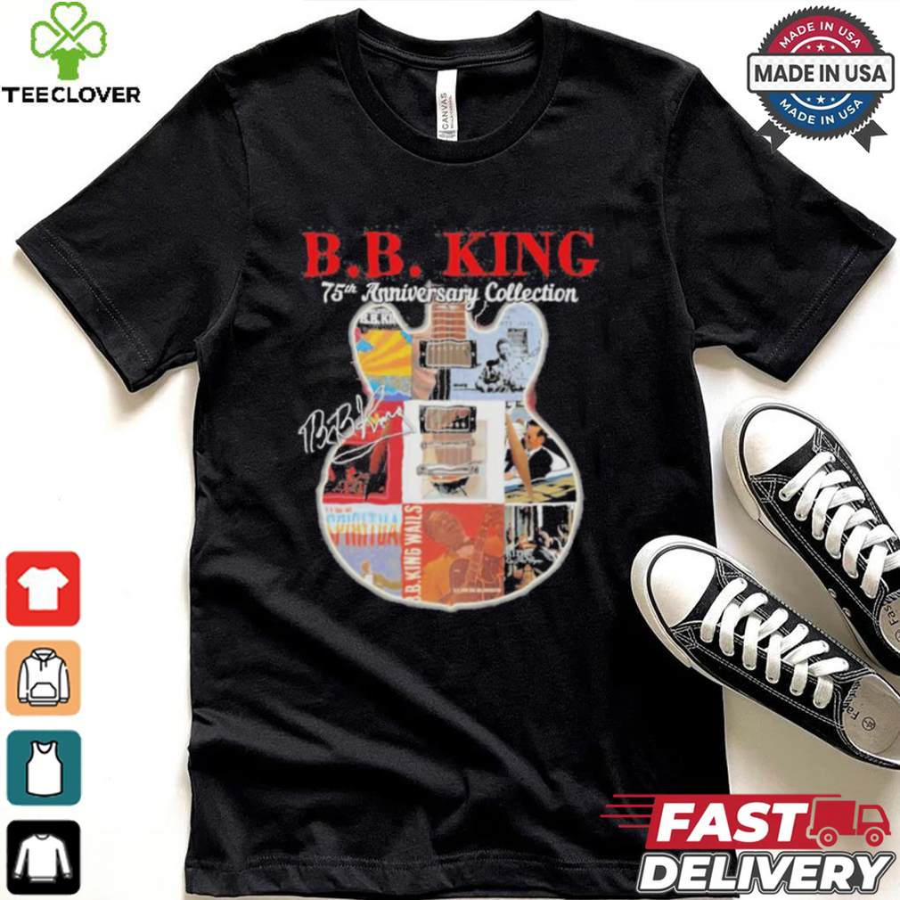 Original B.B. King 75th anniversary collection signatures guitar shirt Original B.B. King 75th anniversary collection signatures guitar shirt