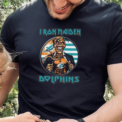 Original Blood Inside Me Iron Maiden Miami Dolphins T Shirt