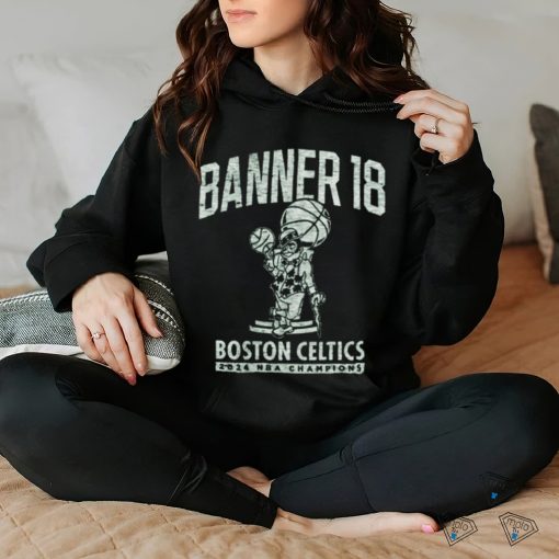 Original Boston Celtics 18 Time NBA Finals Champions Banner Franklin Finals Shirt