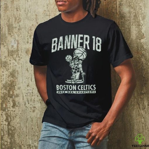 Original Boston Celtics 18 Time NBA Finals Champions Banner Franklin Finals Shirt