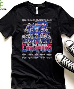 Original Buffalo Bills Back To Back To Back To Back 2024 AFC East Division Champions Signatures Shirt