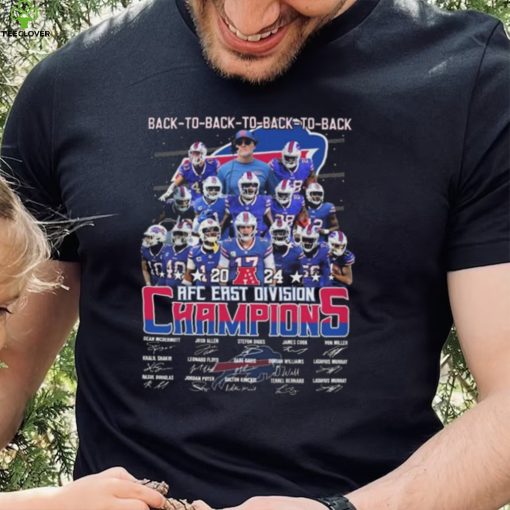 Original Buffalo Bills Back To Back To Back To Back 2024 AFC East Division Champions Signatures Shirt