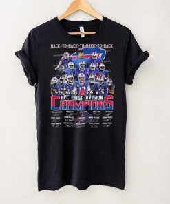 Original Buffalo Bills Back To Back To Back To Back 2024 AFC East Division Champions Signatures Shirt