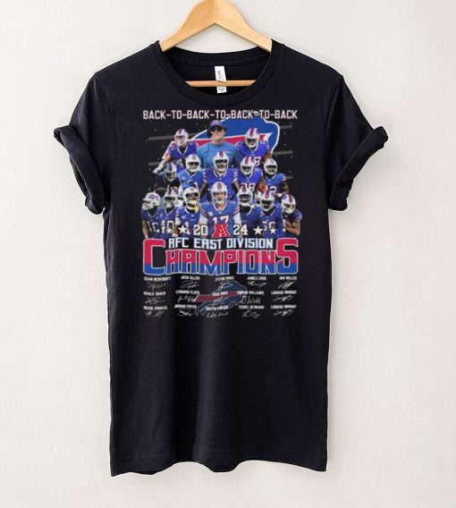 Original Buffalo Bills Back To Back To Back To Back 2024 AFC East Division Champions Signatures Shirt