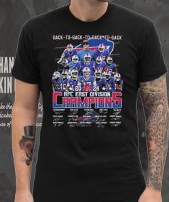 Original Buffalo Bills Back To Back To Back To Back 2024 AFC East Division Champions Signatures Shirt