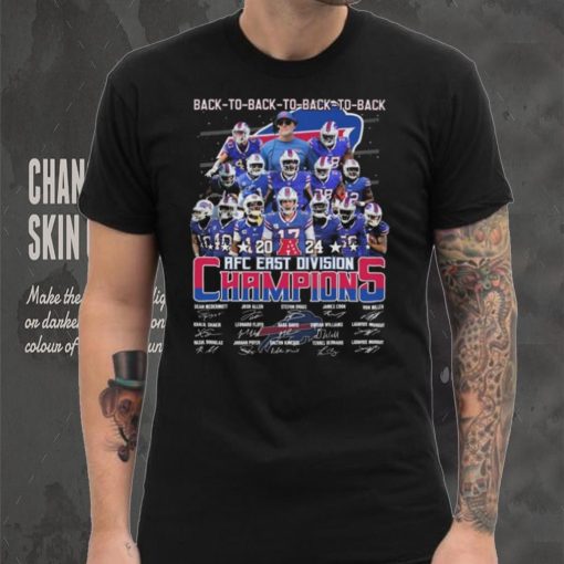 Original Buffalo Bills Back To Back To Back To Back 2024 AFC East Division Champions Signatures Shirt