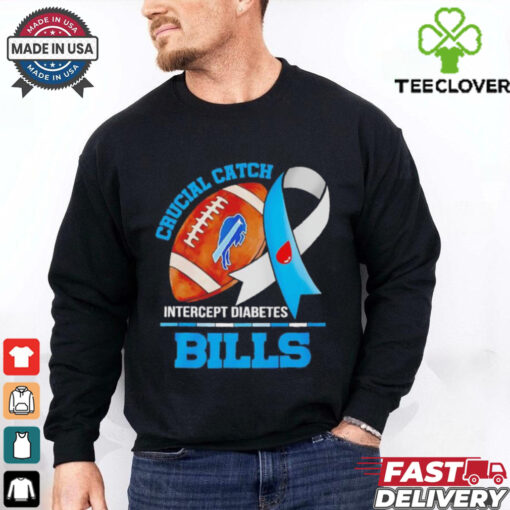 Original Buffalo Bills crucial catch intercept diabetes hoodie, sweater, longsleeve, shirt v-neck, t-shirt