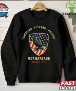 Original Christian Veteran Patriot Not Garbage Trump 2024 T Shirt