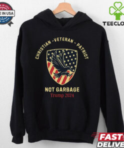 Original Christian Veteran Patriot Not Garbage Trump 2024 T Shirt