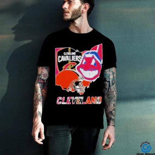 Original Cleveland Map Sports Teams Logo And Map Shirt