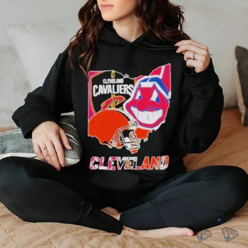 Original Cleveland Map Sports Teams Logo And Map Shirt