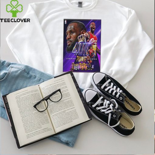 Original Congrats Lebron James King James Los Angeles Lakers Reaches 40k Points NBA Poster Shirt