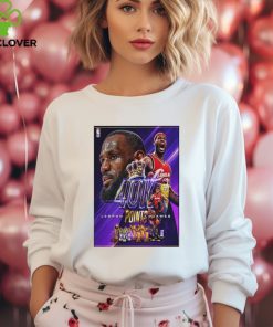 Original Congrats Lebron James King James Los Angeles Lakers Reaches 40k Points NBA Poster Shirt