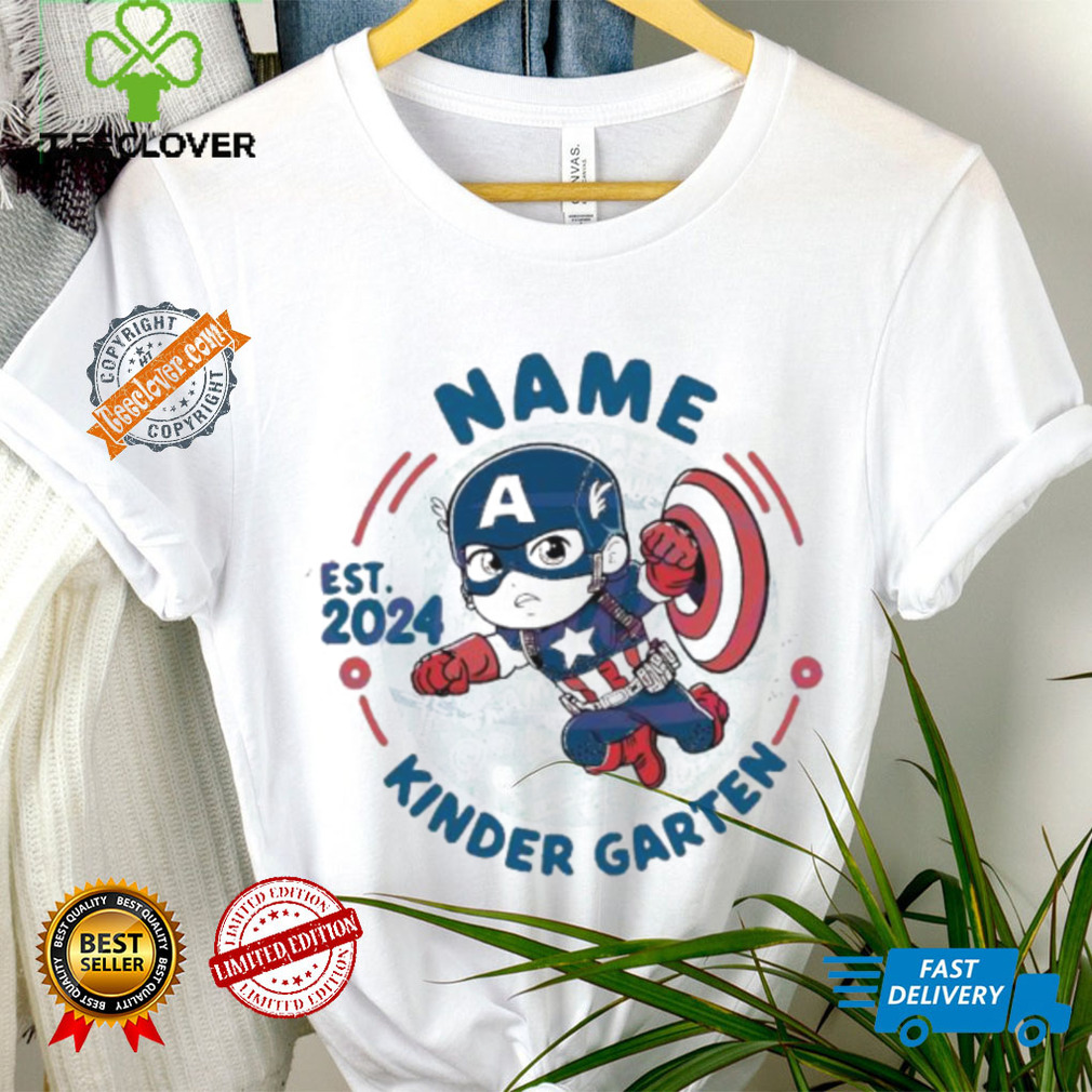 Original Custom captain america kindergarten est 2024 shirt Original Custom captain america kindergarten est 2024 shirt