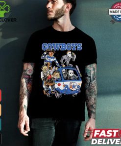 Original Dallas Cowboys NFL Horror Characters Movie Hippie Halloween Shirt