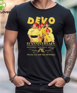 Original Devo Band 51st Anniversary 1973 2024 Thank You For The Memories Signatures t hoodie, sweater, longsleeve, shirt v-neck, t-shirt