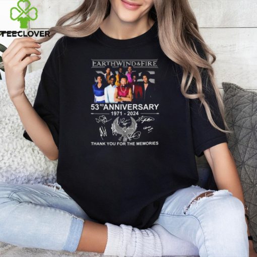 Original Earth, Wind & Fire 53rd Anniversary 1971 2024 Thank You For The Memories Signatures t hoodie, sweater, longsleeve, shirt v-neck, t-shirt