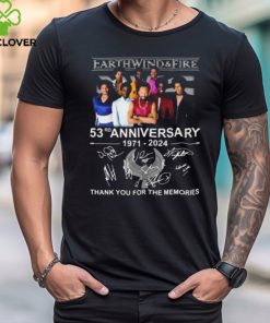 Original Earth, Wind & Fire 53rd Anniversary 1971 2024 Thank You For The Memories Signatures t hoodie, sweater, longsleeve, shirt v-neck, t-shirt