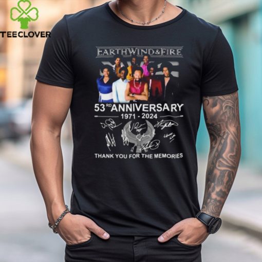 Original Earth, Wind & Fire 53rd Anniversary 1971 2024 Thank You For The Memories Signatures t hoodie, sweater, longsleeve, shirt v-neck, t-shirt