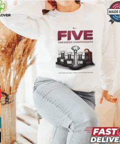 Original FSU Seminoles 2023 – 24 Five Conference Championships Men’s Tennis Volleyball Football Soccer Beach Volleyball shirt