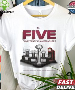 Original FSU Seminoles 2023 – 24 Five Conference Championships Men’s Tennis Volleyball Football Soccer Beach Volleyball shirt