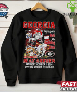 Original Georgia Bulldogs You’re Gonna Feel The Bulldog Bite Dawgs Beat Auburn 2024 Shirt