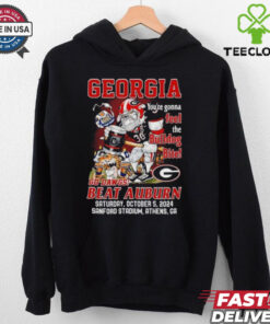 Original Georgia Bulldogs You’re Gonna Feel The Bulldog Bite Dawgs Beat Auburn 2024 Shirt