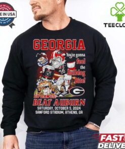 Original Georgia Bulldogs You’re Gonna Feel The Bulldog Bite Dawgs Beat Auburn 2024 Shirt