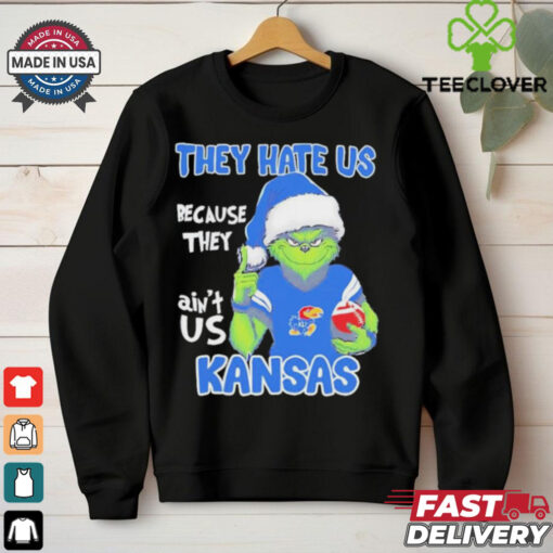Original Grinch They Hate Us Because They Ain’t Us Kansas Jayhawks Shirt